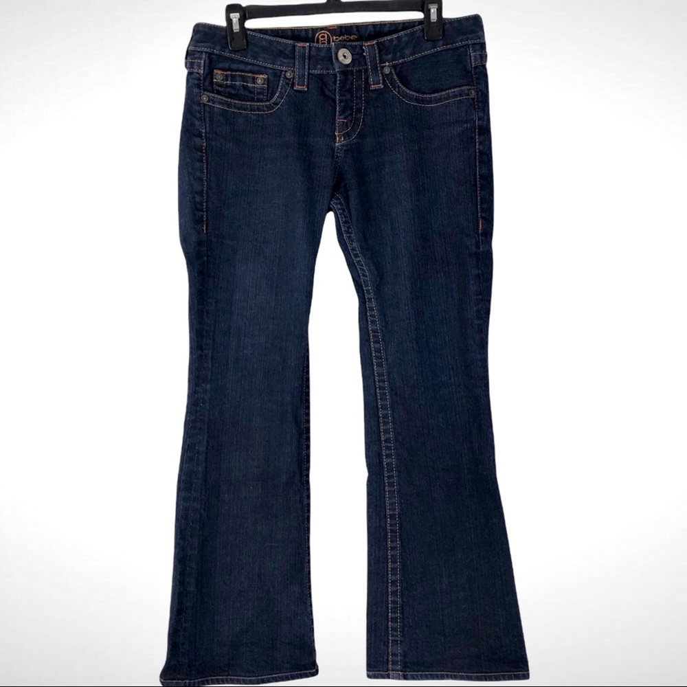 bebe Jeans Rhinestone Pockets Boot Cut Size 29